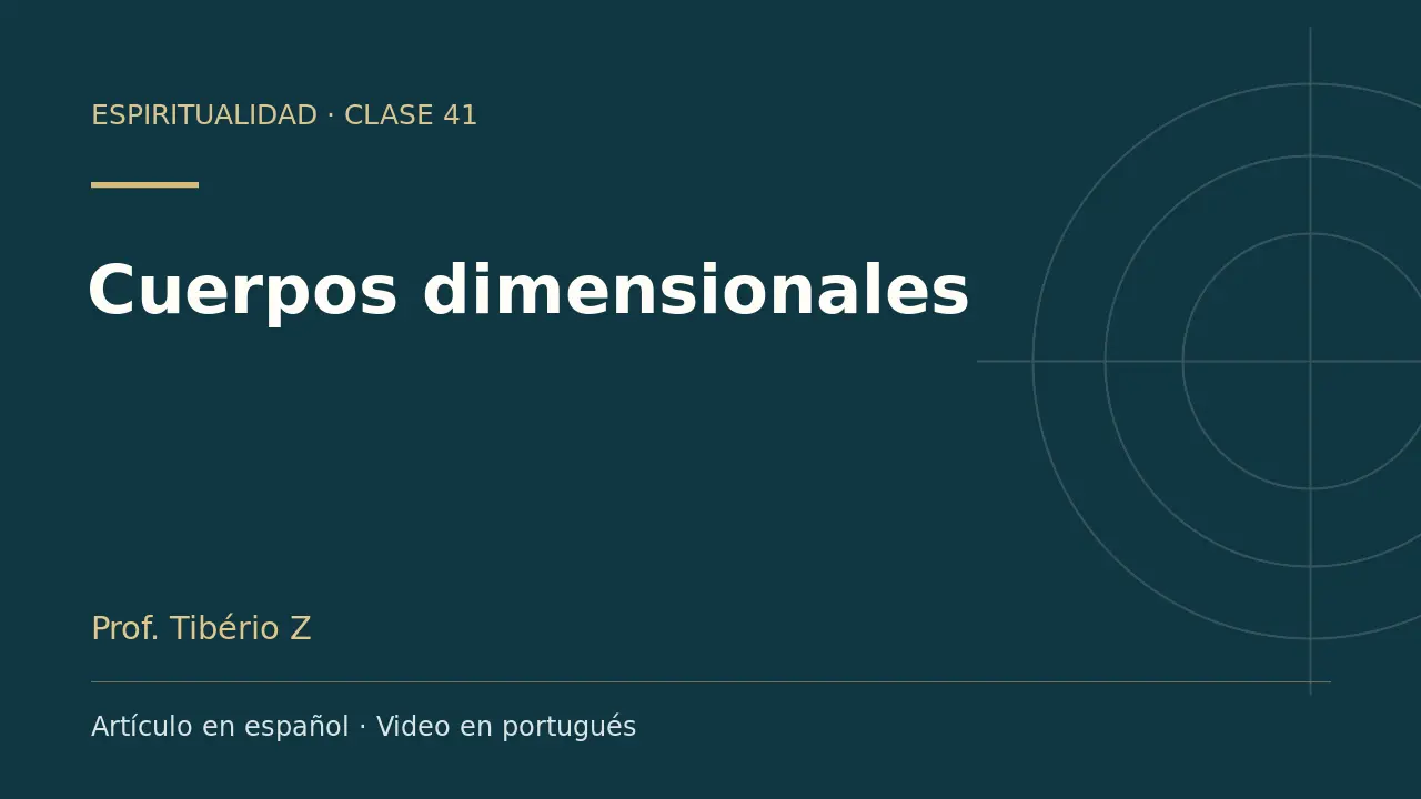 Clase 41: Cuerpos dimensionales. Artículo en español y video en portugués.