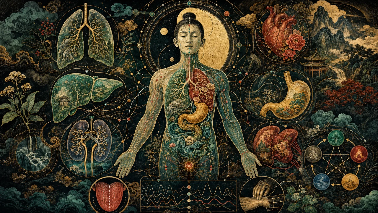 Montaje surrealista sobre los fundamentos de la Medicina Tradicional China, sus órganos, emociones y diagnóstico.